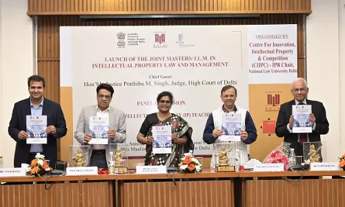 Launch Of The Joint Masters/LL.M. In IP Law And Management, Jointly Offered By NLU Delhi, WIPO And Office Of The Controller General Of Patents, Designs And Trade Marks, GOI