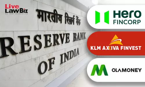 RBI Penalises Hero Fincorp, KLM Axiva Finvest, Ola Financial Services For Regulatory Violations