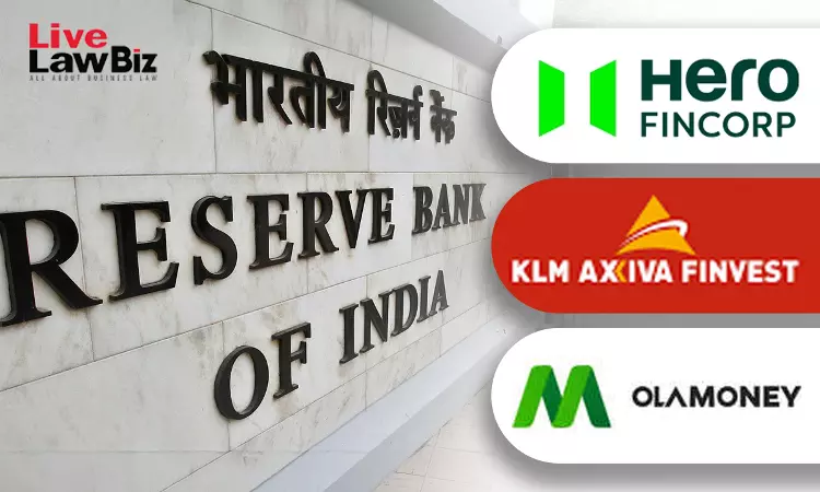 RBI Penalises Hero Fincorp, KLM Axiva Finvest, Ola Financial Services For Regulatory Violations